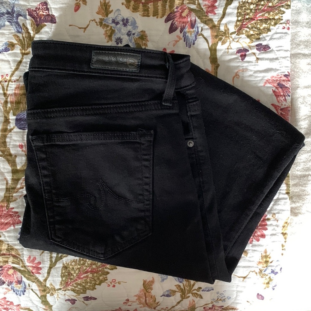 AG The Prima Mid-Rise Cigarette Jean Black Wash Size 27R